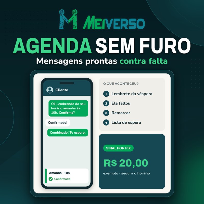 Agenda sem Furo: imagem do produto Meiverso